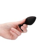 Czarny korek analny zatyczka plug z diamentem 8 cm Czarny korek analny zatyczka plug z diamentem 8 cm