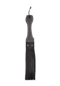 Wooden Handle Belt Whip Flogger Leather - Black Wooden Handle Belt Whip Flogger Leather - Black