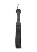 Wooden Handle Belt Whip Flogger Leather - Black Wooden Handle Belt Whip Flogger Leather - Black