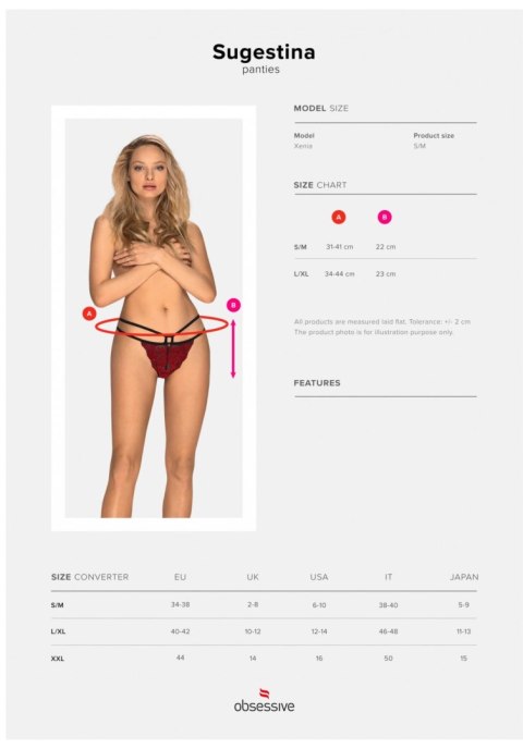 Erotyczne figi sex majtki obsessive sugestina l/xl Erotyczne figi sex majtki obsessive sugestina l/xl