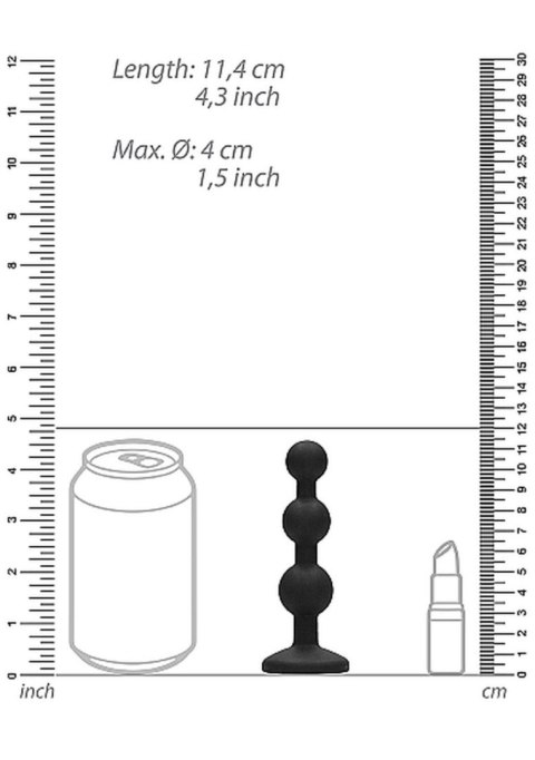 Korek analny zatyczka silikonowa czarna plug 12 cm Korek analny zatyczka silikonowa czarna plug 12 cm