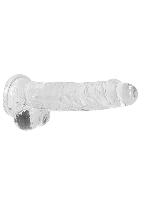 Przezroczyste dildo gumowe z prostym trzonem 21cm Przezroczyste dildo gumowe z prostym trzonem 21cm