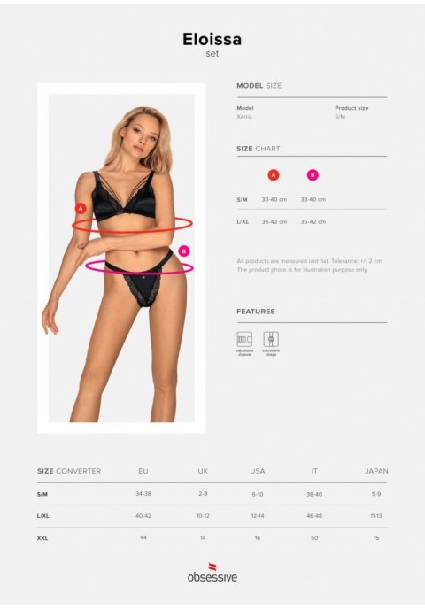 Stanik stringi sex komplet obsessive eloissa l/xl Stanik stringi sex komplet obsessive eloissa l/xl