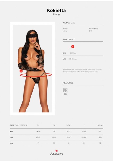 Stringi erotyczne wzorzyste obsessive kokietta l/xl Stringi erotyczne wzorzyste obsessive kokietta l/xl