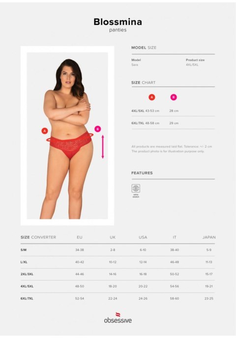 Czerwone erotyczne figi obsessive blossmina 6xl Czerwone erotyczne figi obsessive blossmina 6xl