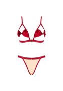 Komplet biustonosz stringi obsessive rubinesa s/m