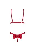 Komplet biustonosz stringi obsessive rubinesa s/m