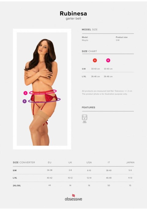 Pas stringi otwarte komplet obsessive rubinesa s/m Pas stringi otwarte komplet obsessive rubinesa s/m