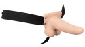 Wibrujące przedłużenie penisa strap on na szalkach Wibrujące przedłużenie penisa strap on na szalkach