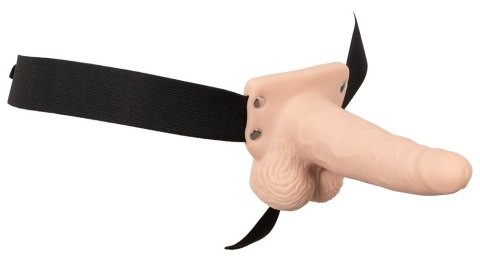 Wibrujące przedłużenie penisa strap on na szalkach Wibrujące przedłużenie penisa strap on na szalkach