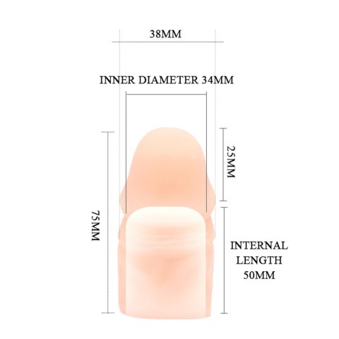 Nakładka na penisa członka sex przedłużka +7,5cm Nakładka na penisa członka sex przedłużka +7,5cm