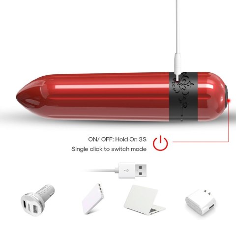 Mini wibrator mały masażer łechtaczki 7cm 9 trybów Mini wibrator mały masażer łechtaczki 7cm 9 trybów