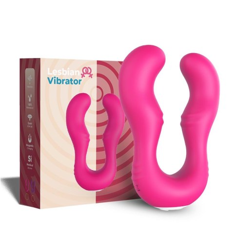 Podwójny wibrator lesbijski dla par 9 trybów 14cm Podwójny wibrator lesbijski dla par 9 trybów 14cm