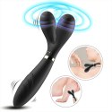 Podwójny wibrator masażer stymulator 9 trybów 19cm Podwójny wibrator masażer stymulator 9 trybów 19cm