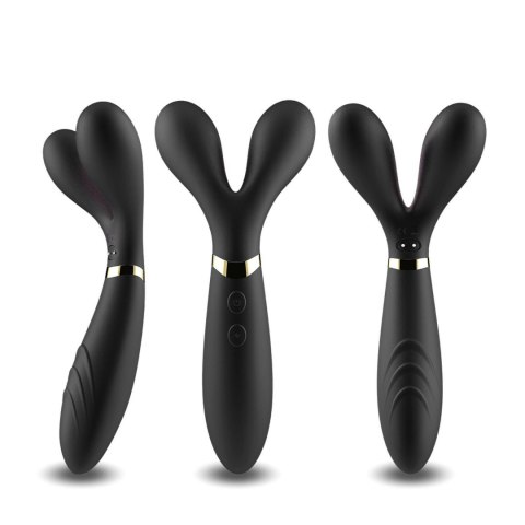 Podwójny wibrator masażer stymulator 9 trybów 19cm Podwójny wibrator masażer stymulator 9 trybów 19cm