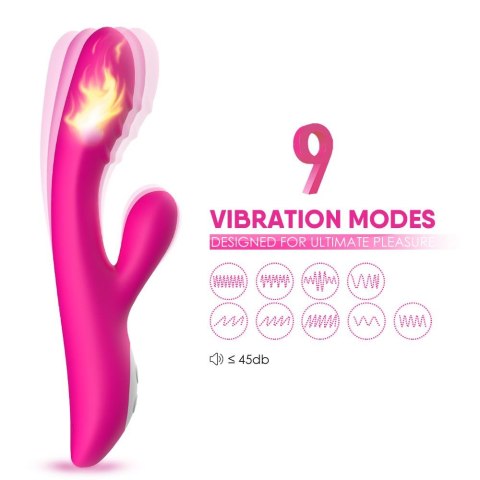 Wibrator króliczek podgrzewany ciepły 9 tryb 22 cm Wibrator króliczek podgrzewany ciepły 9 tryb 22 cm