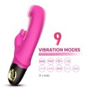 Wibrator królik z masażerem łechtaczki 22cm 9 tryb Wibrator królik z masażerem łechtaczki 22cm 9 tryb
