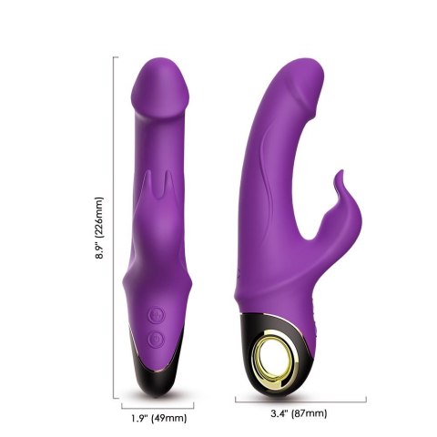 Wibrator królik z masażerem łechtaczki 22cm 9 tryb Wibrator królik z masażerem łechtaczki 22cm 9 tryb