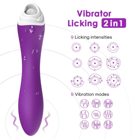 Wibrator punktu g masażer łechtaczki 19cm 9 trybów Wibrator punktu g masażer łechtaczki 19cm 9 trybów