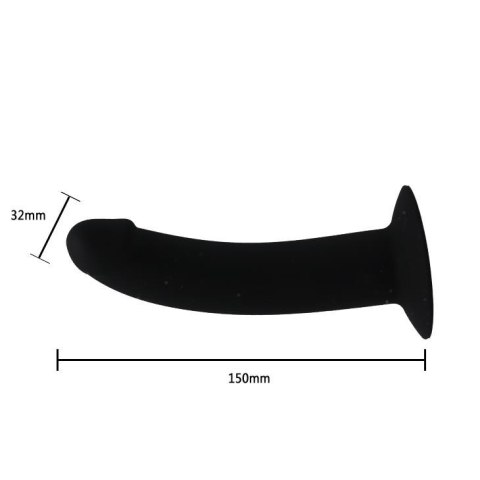 Majtki na szelkach z zakrzywionym czarnym dildo Majtki na szelkach z zakrzywionym czarnym dildo