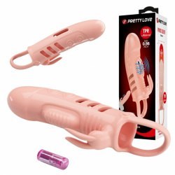 Nakładka na penisa powiększająca z sex wibracjami Nakładka na penisa powiększająca z sex wibracjami