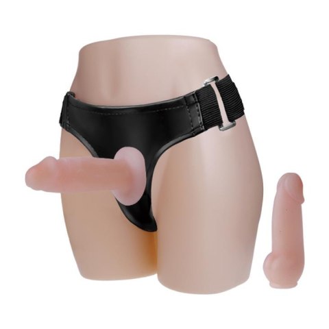 Uprząż na szelkach z dwoma rodzajami dildo gumowe Uprząż na szelkach z dwoma rodzajami dildo gumowe
