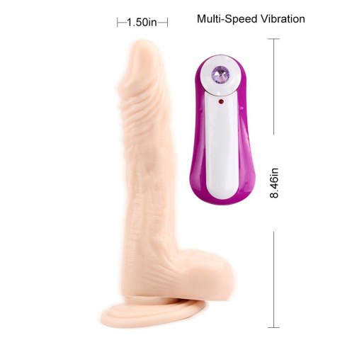 Wibrator realistyczny teleskopowy przyssawka 21cm Wibrator realistyczny teleskopowy przyssawka 21cm