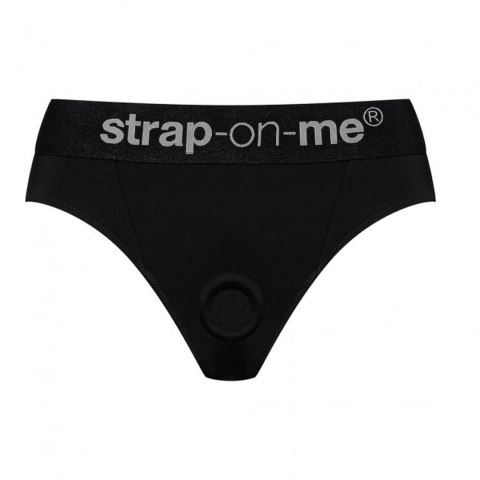 Czarne majtki uprząż strapon stringi push up XL Czarne majtki uprząż strapon stringi push up XL