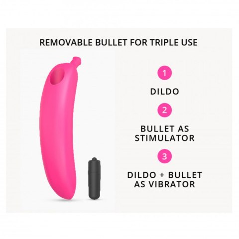Dildo wibrujący różowy zakrzywiony banan silikon Dildo wibrujący różowy zakrzywiony banan silikon