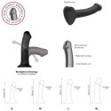 Gładkie czarne dildo miękkie z przyssawką 18 cm Gładkie czarne dildo miękkie z przyssawką 18 cm