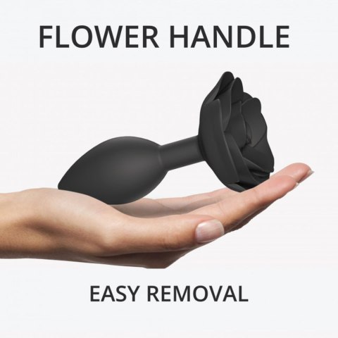 Korek analny ozdobny plug zatyczka róża duży 9cm Korek analny ozdobny plug zatyczka róża duży 9cm