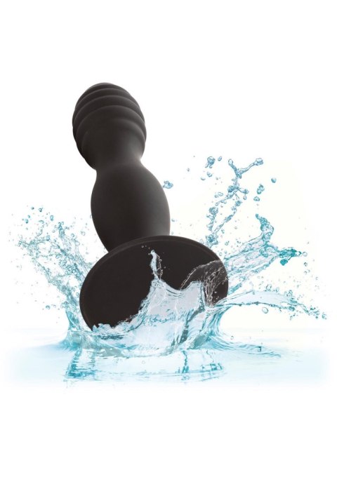 Korek analny plug żebrowany z przyssawką sex anal Korek analny plug żebrowany z przyssawką sex anal
