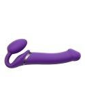 Wodoodporny wibrujący strap-on silikonowy fiolet Wodoodporny wibrujący strap-on silikonowy fiolet