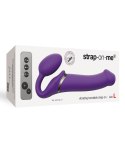 Wodoodporny wibrujący strap-on silikonowy fiolet Wodoodporny wibrujący strap-on silikonowy fiolet