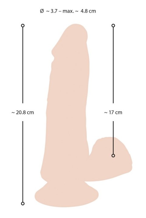 Realistyczne miękkie dildo z przyssawką 20,8 cm Realistyczne miękkie dildo z przyssawką 20,8 cm