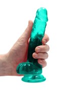 Silikonowe zielone dildo z mocną przyssawką 19 cm Silikonowe zielone dildo z mocną przyssawką 19 cm