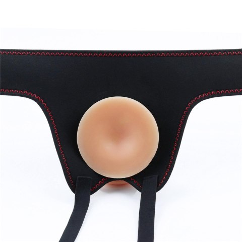 Czarny strap-on z gumowym penisem wibracje pilot Czarny strap-on z gumowym penisem wibracje pilot
