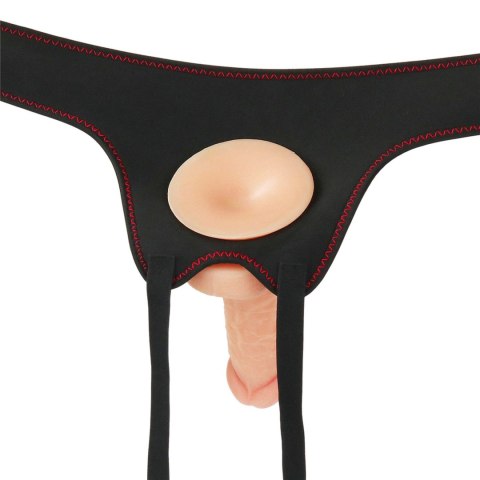 Czarny strap-on z gumowym penisem wibracje pilot Czarny strap-on z gumowym penisem wibracje pilot