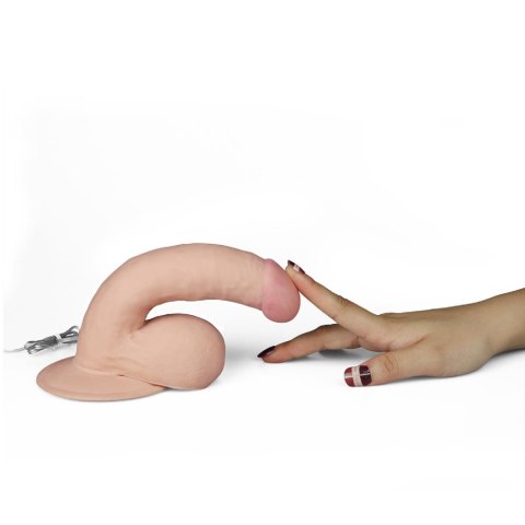 Dildo z przyssawką z wibracjami wyżyłowany 18 cm Dildo z przyssawką z wibracjami wyżyłowany 18 cm