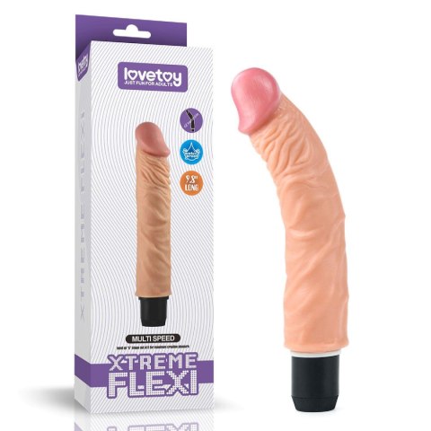 Elastyczny wibrator wyżyłowany długi 19 cm Elastyczny wibrator wyżyłowany długi 19 cm