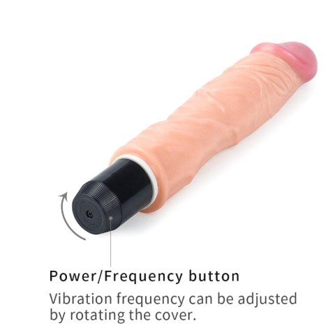 Elastyczny wibrator wyżyłowany długi 19 cm Elastyczny wibrator wyżyłowany długi 19 cm