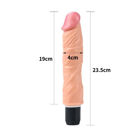 Elastyczny wibrator wyżyłowany długi 19 cm Elastyczny wibrator wyżyłowany długi 19 cm