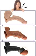 Erotyczne dildo giętki penis na przyssawce orgazm