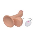 Erotyczne dildo gumowe z przyssawka i wibracjami