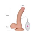 Erotyczne dildo gumowe z przyssawka i wibracjami