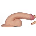 Erotyczne dildo gumowe z przyssawka i wibracjami
