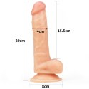 Giętki żyły penis gruby z przyssawką dildo 20 cm Giętki żyły penis gruby z przyssawką dildo 20 cm