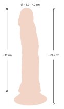 Giętkie elastyczne żylaste dildo z wibracjami 21,5