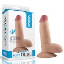Grube żylaste dildo z przyssawką i jadrami 18 cm Grube żylaste dildo z przyssawką i jadrami 18 cm