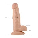 Jędrny realistyczny penis dildo gumowy przyssawka Jędrny realistyczny penis dildo gumowy przyssawka